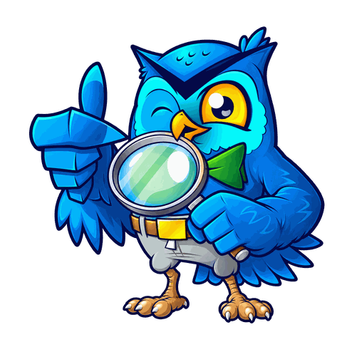 Vera, the VettdPros owl, pointing at the comparison